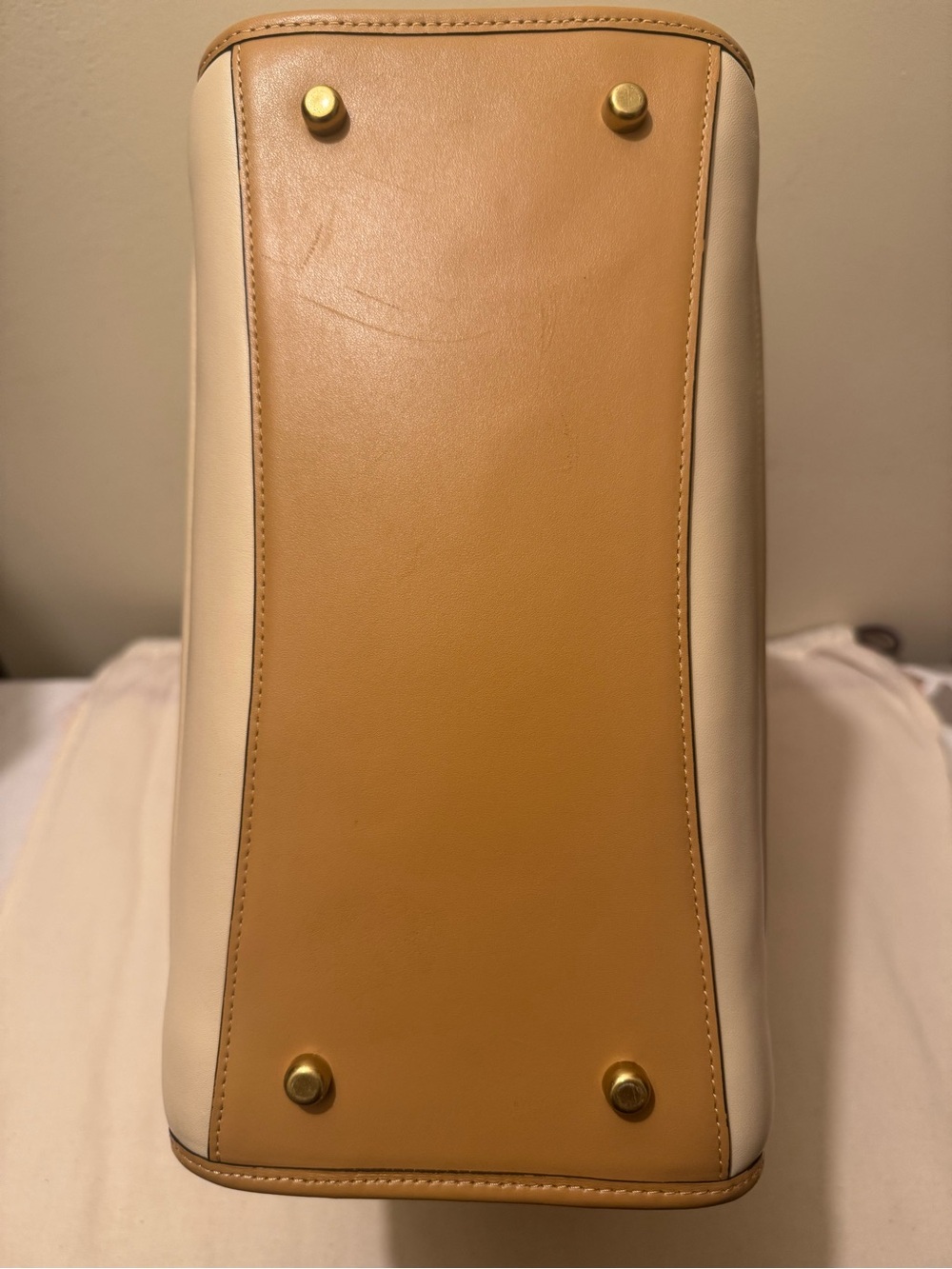 Coach Field Tote 22 Colorblock Quilting Coach Badge Leather Ivory Multi EUC Set - Picture 9 of 17